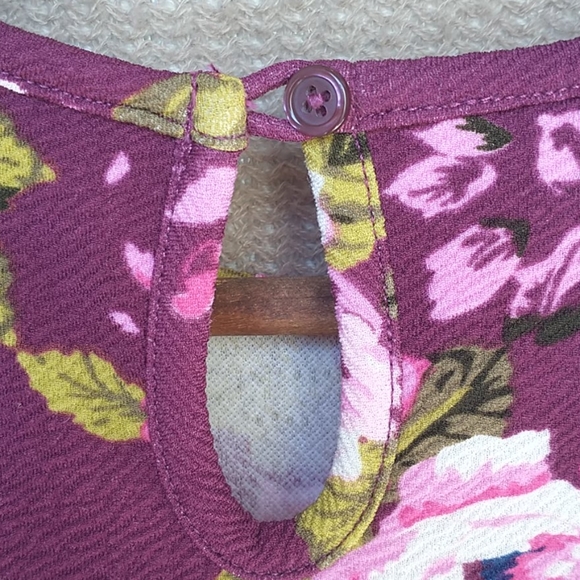 Route 67 Girl's Dress Plum Floral Aline - Picture 8 of 11